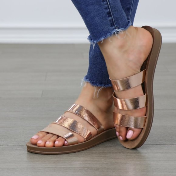 Rose Gold Strap Sandal Flexible Sole for Comfort - Picture 10 of 14